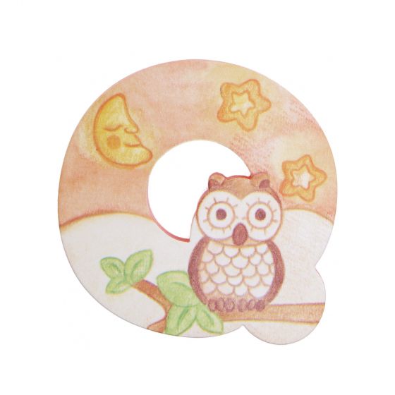 Lettera Q in legno da parete