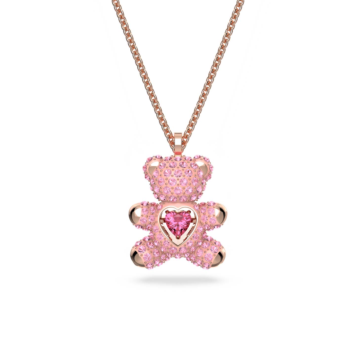 Pendente Teddy, Rosa, Placcato color oro rosa