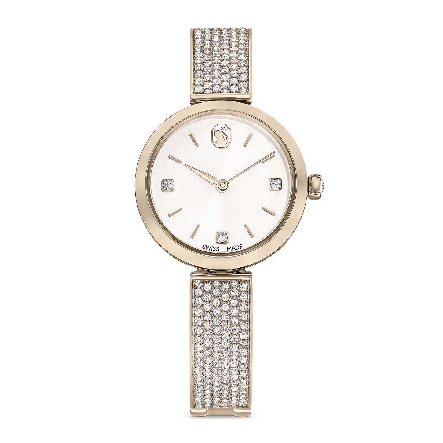 Orologio Illumina, Fabbricato in Svizzera, Bracciale di metallo, Tono dorato, Finitura in tonalità champagne dorato