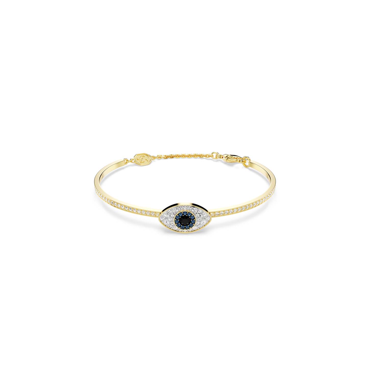 Bracciale rigido Symbolica, Evil eye, Blu, Placcato color oro