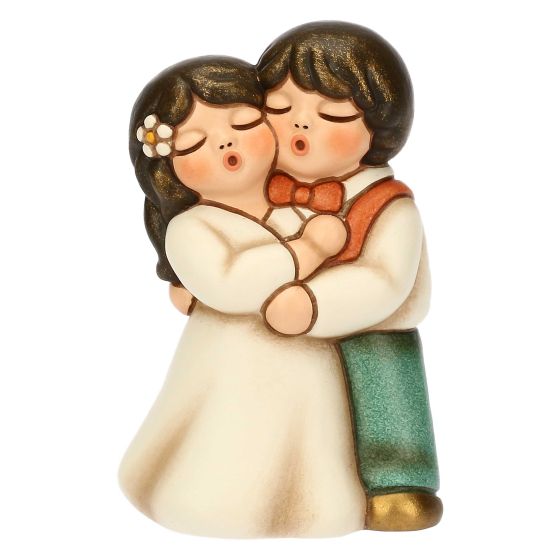 Sposini abbracciati in ceramica, piccoli