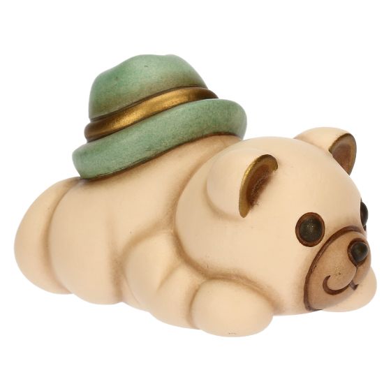 Mini Teddy in ceramica con cappello lui