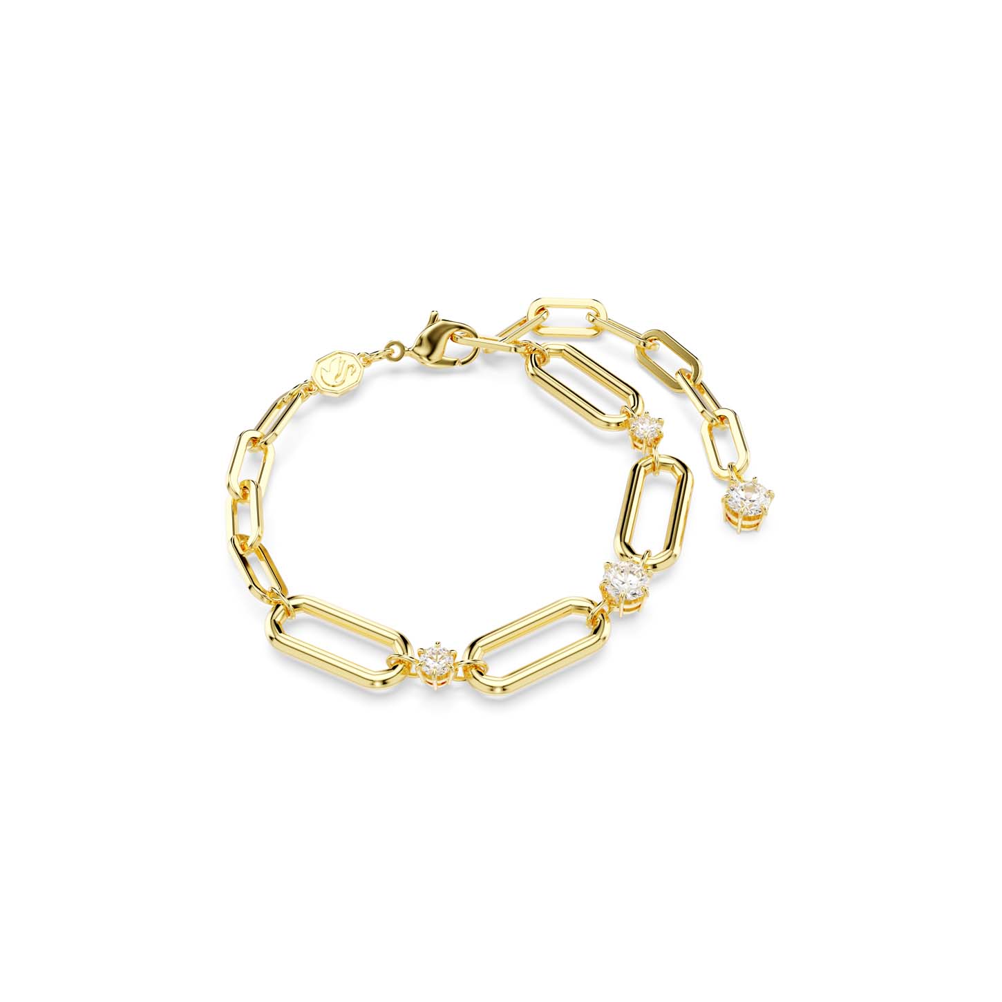 Braccialetto Constella, Bianco, Placcato color oro