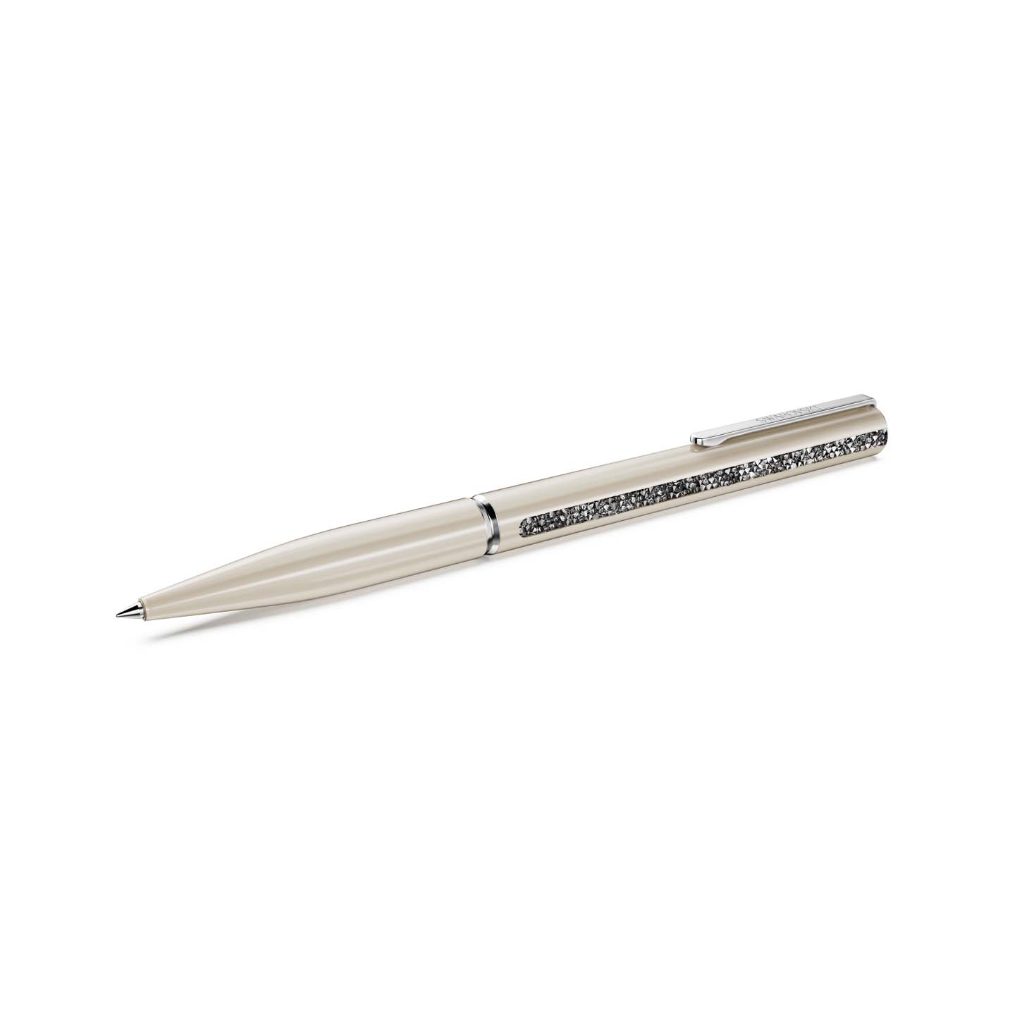Penna a sfera Crystal Shimmer Glide, Beige, Laccato beige, cromatura