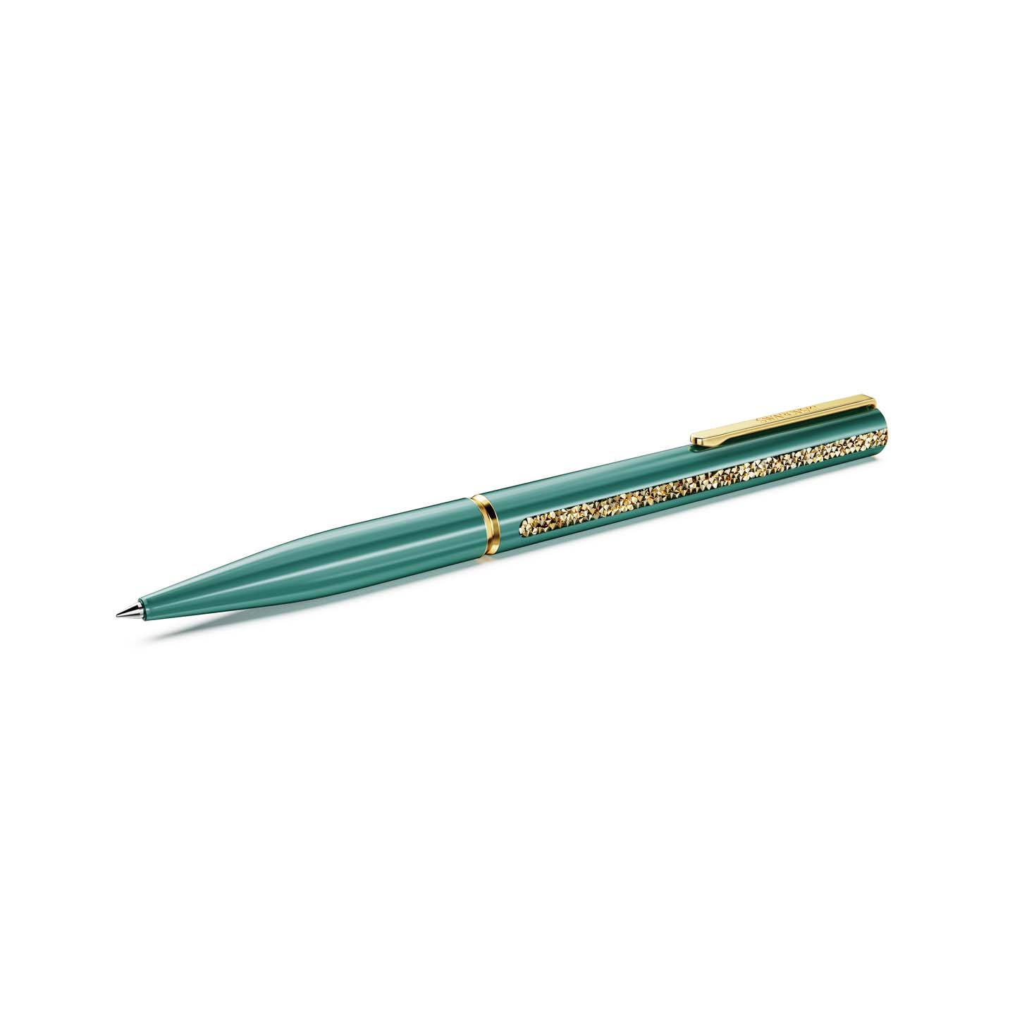 Penna a sfera Crystal Shimmer Glide, Verde, Laccato verde, placcatura in tonalit? oro