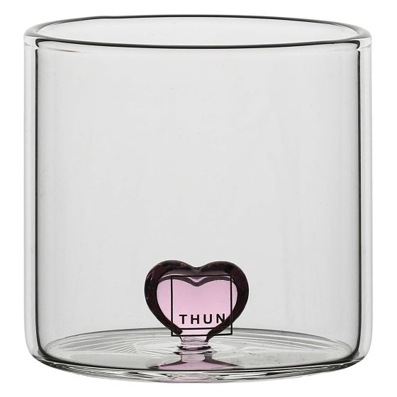 Set 2 bicchierini in vetro con cuore