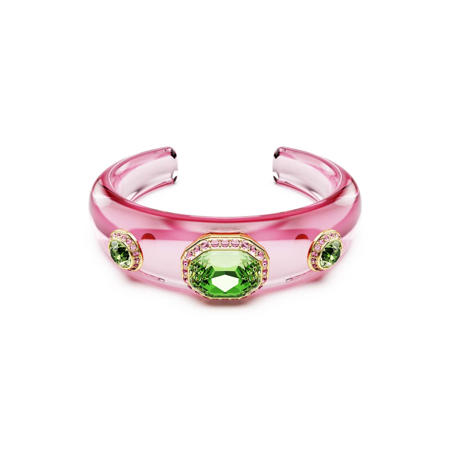 Bracciale rigido Dulcis, Taglio misto, Multicolore, Placcato color oro