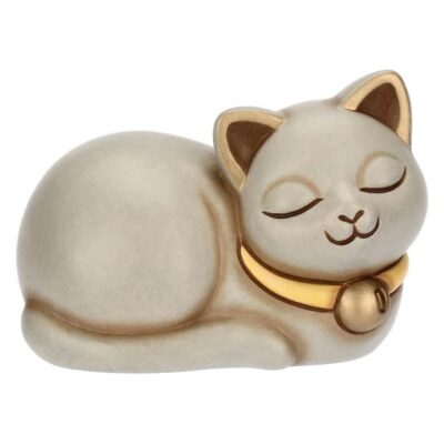 Gatto Momi con campanellino in ceramica, piccolo