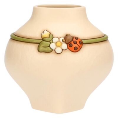 Vaso in ceramica con coccinella Country Bloom, medio