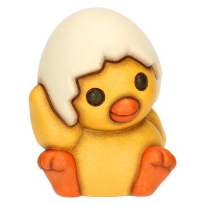 Pulcino Polly con guscio in ceramica, piccolo