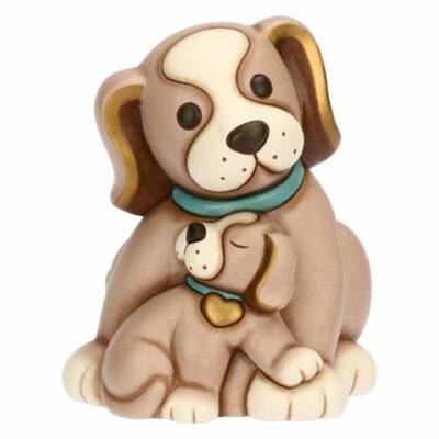 Coppia cani Todo papà e cucciolo in ceramica