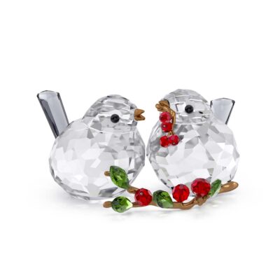 Idyllia Coppia di Uccelli e Bacche