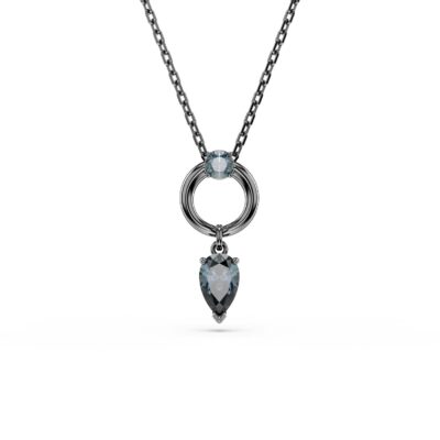 Pendente Mesmera, Taglio misto, Grigio, Placcato rutenio