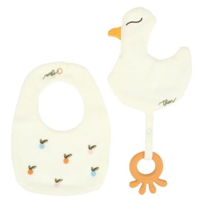 Set 2 bavaglini e accessorio dentizione