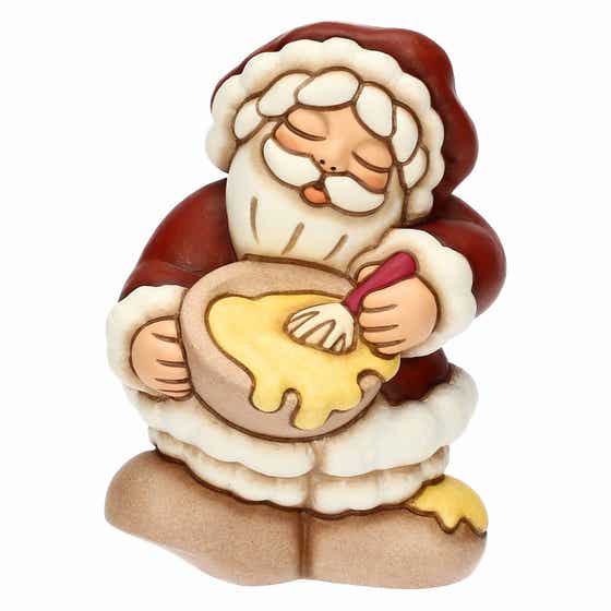 Babbo Natale con ciotola in ceramica, piccolo