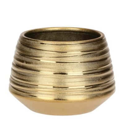 Cachepot in ceramica oro, piccolo