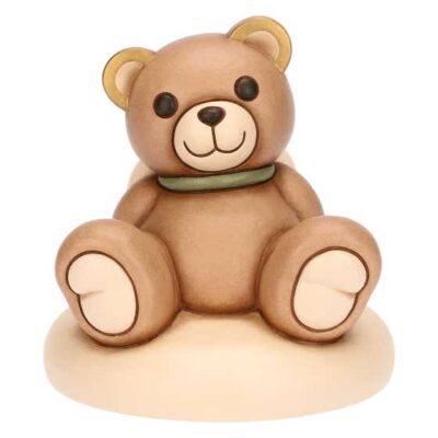 Carillon Teddy fiocco verde e cuore