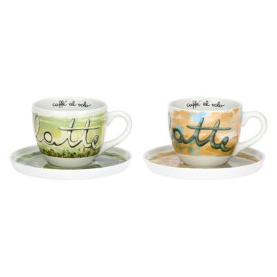 Set 2 tazze colazione con piattino, Vogliadi