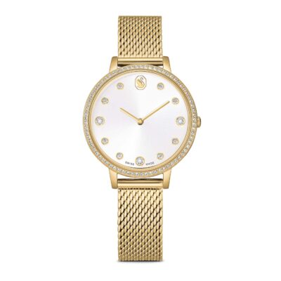 Orologio Clarica, Fabbricato in Svizzera, Bracciale di metallo, Tono dorato, Finitura in tono dorato