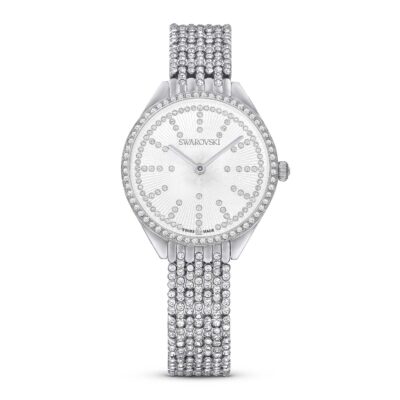 Orologio Attract, Fabbricato in Svizzera, Bracciale di metallo, Tono argentato, Acciaio inossidabile