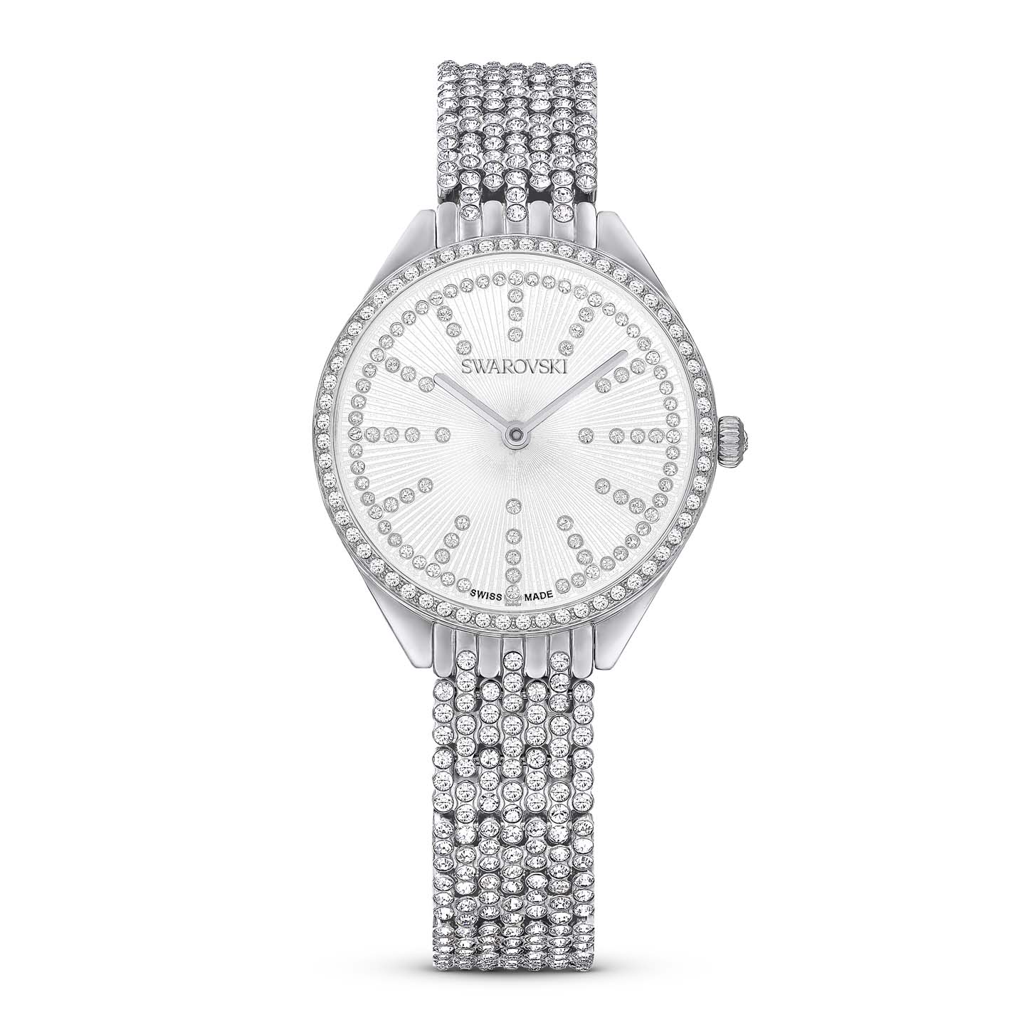 Orologio Attract, Fabbricato in Svizzera, Bracciale di metallo, Tono argentato, Acciaio inossidabile